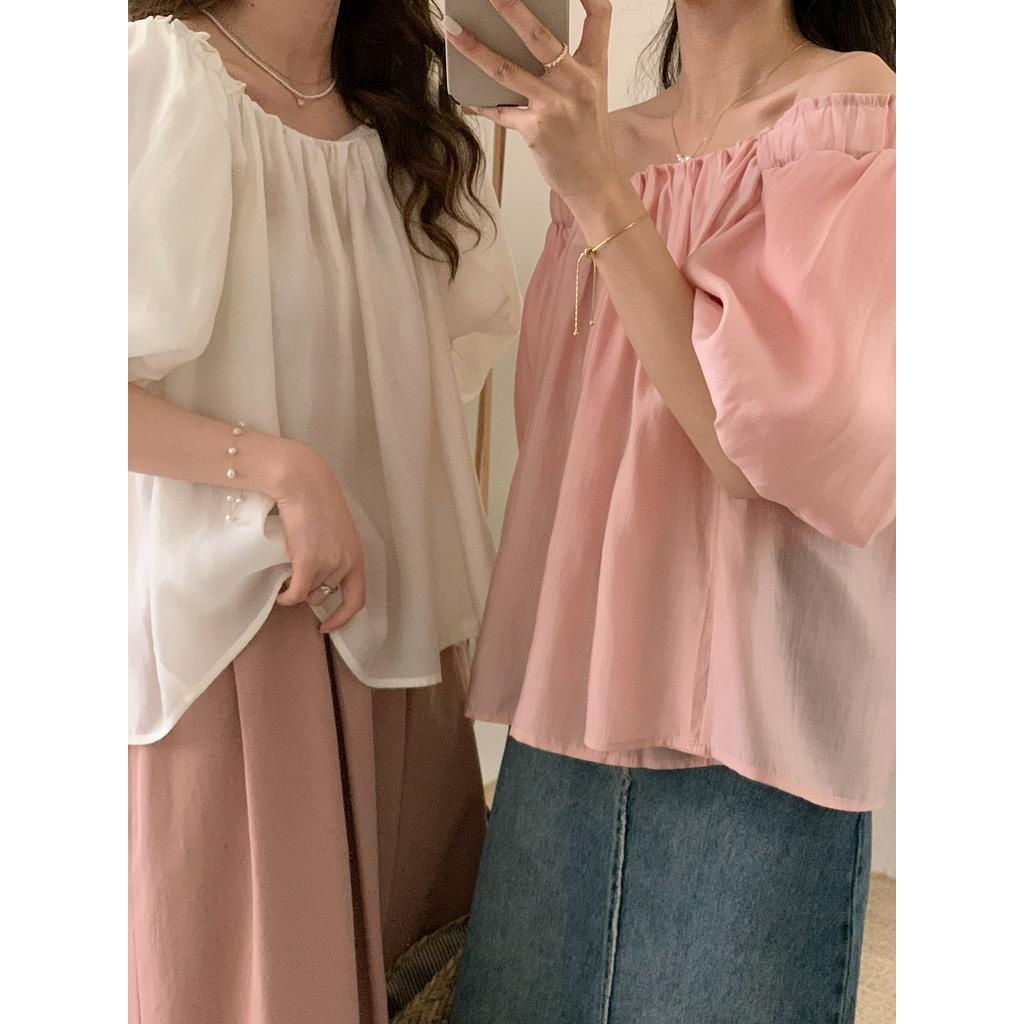 63789 Phong Cách Mới Áo Sơ Mi Mỏng Màu Trơn