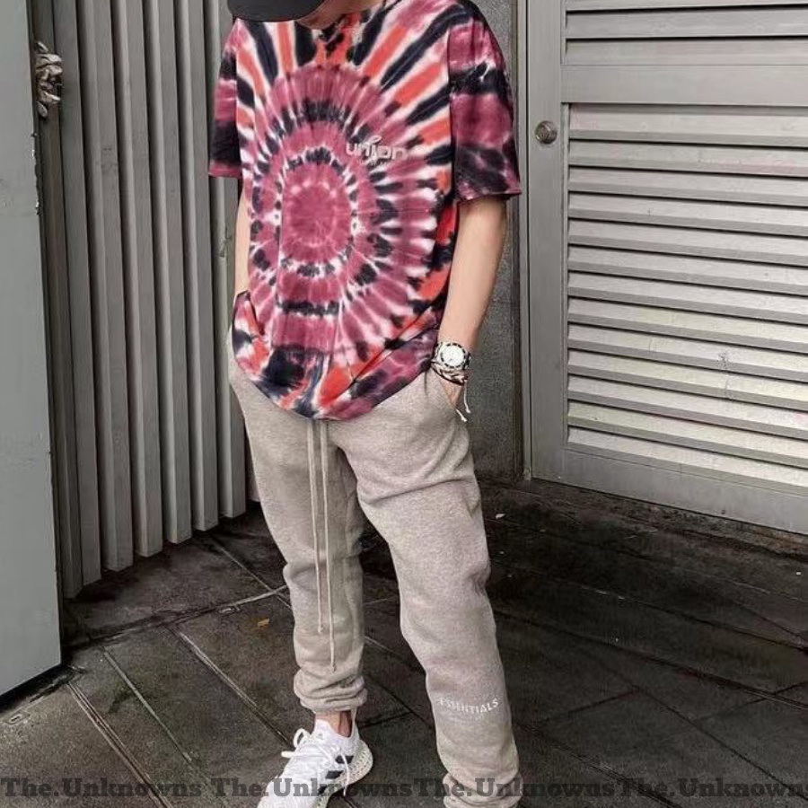 Fear of God Essentials x Union Vintage T-Shirt 'Multicolor Tie-Dyeeee,áo phông essentials x union hàng cao cấp