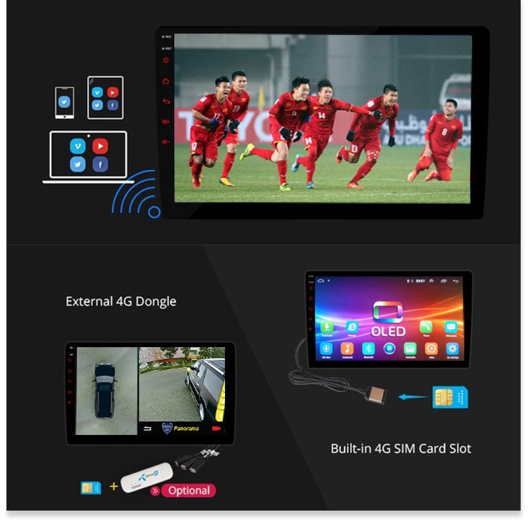 [Chính hãng OLED] MÀN HÌNH DVD ANDROID TOYOTA ALTIS 2003-2005 CẮM SIM 4G, MUA 1 TẶNG 1 - Tặng 1xCam Lùi Siêu Nét ,1x vor