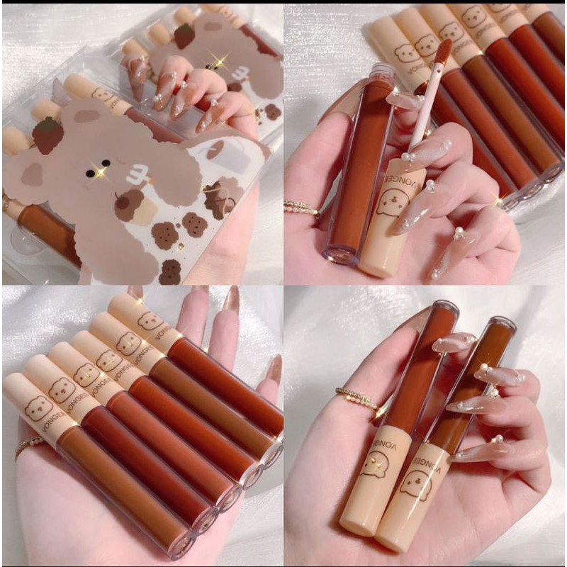 SET SON 4 CÂY GẤU VONGEE NÂU TÂY
