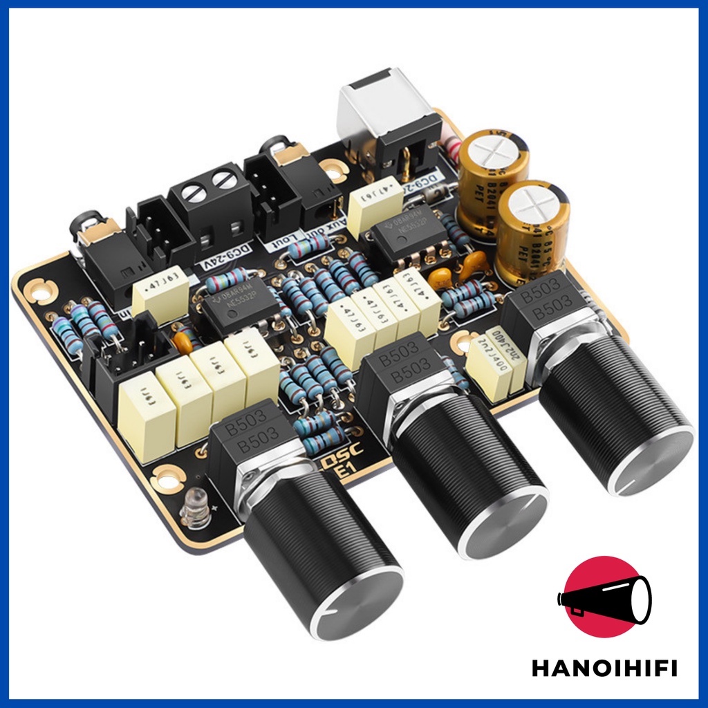 Mạch âm sắc Pre Amp LQSC Ne5532 Hifi 9 - 24V DC điểu chỉnh bass trung treb