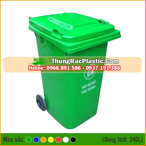 Thùng rác nhựa HDPE 240 Lít - Loại 1