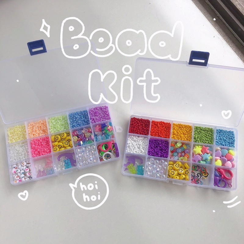 Set hạt cườm làm vòng kèm dây cước | Hoi Hoi project