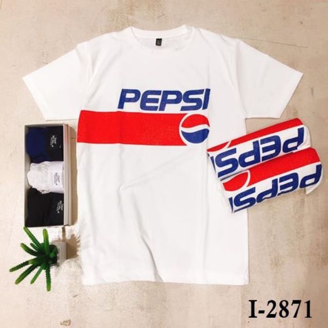 Áo thun cotton tay ngắn in họa tiết PEPSI siêu hot