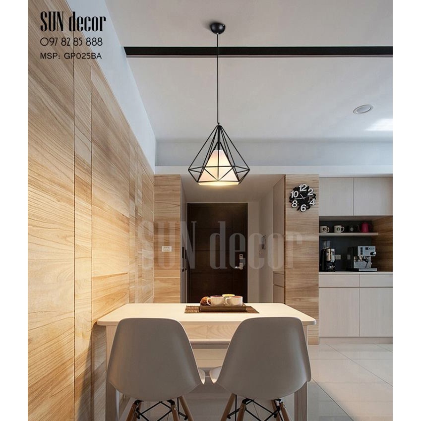 Đèn thả kim cương kèm bóng edison