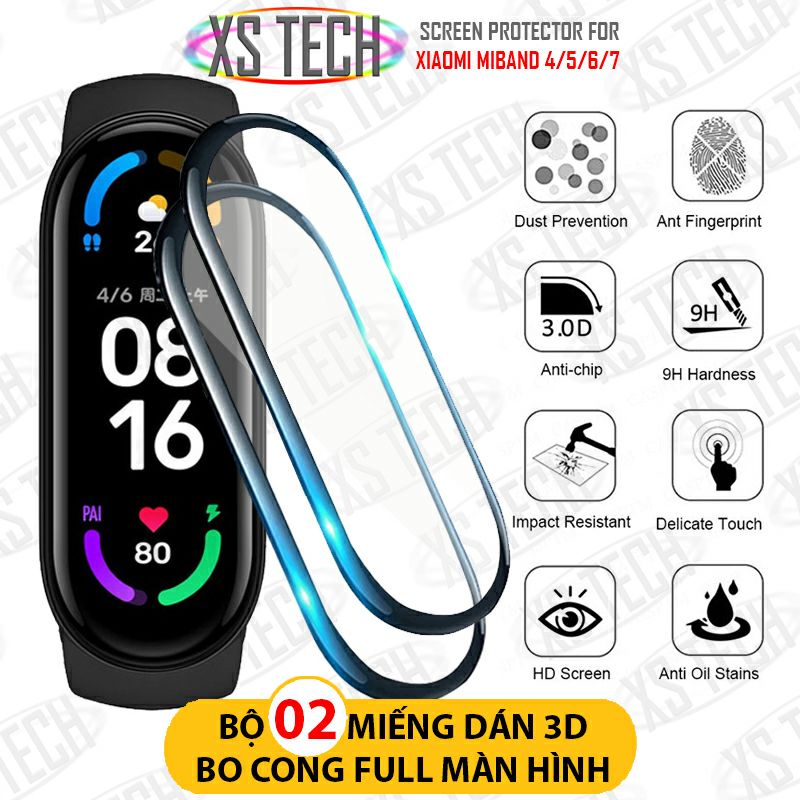 Bộ 2 miếng dán màn hình 3D Xiaomi Miband 4 Xiaomi Miband 5 Xiaomi Miband 6 Xiaomi Miband 7