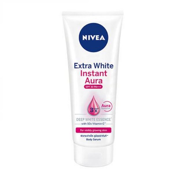 Tinh chất dưỡng thể sáng da tức thì Nivea Extra White Instant Aura SPF33 180ml