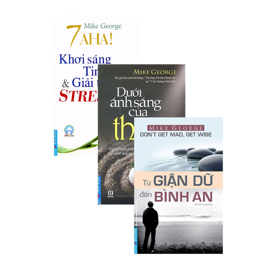 Sách- Combo 7 Aha! Khơi Sáng Tinh Thần Và Giải Tỏa Stress + Dưới Ánh Sáng Của Thiền + Từ Giận Dữ Đến Bình An (Bộ 3 Cuốn)