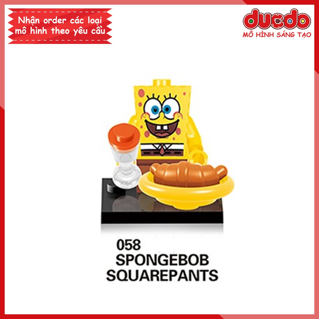 Minifigures hoạt hình Chú bọt biển tinh nghịch SpongeBob Squarepan - Đồ chơi Lắp ghép Xếp hình Mini Mô hình