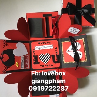 Love box hộp quà ảnh giấy