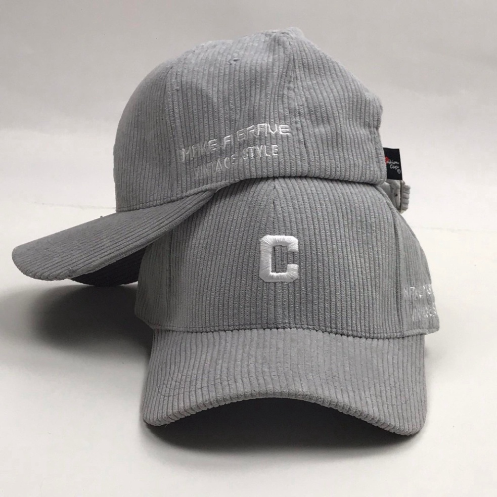 Mũ lưỡi trai thêu chữ C Nón kết chất nhung tăm Hàn Quốc cao cấp thời trang form unisex nam nữ K15 MN