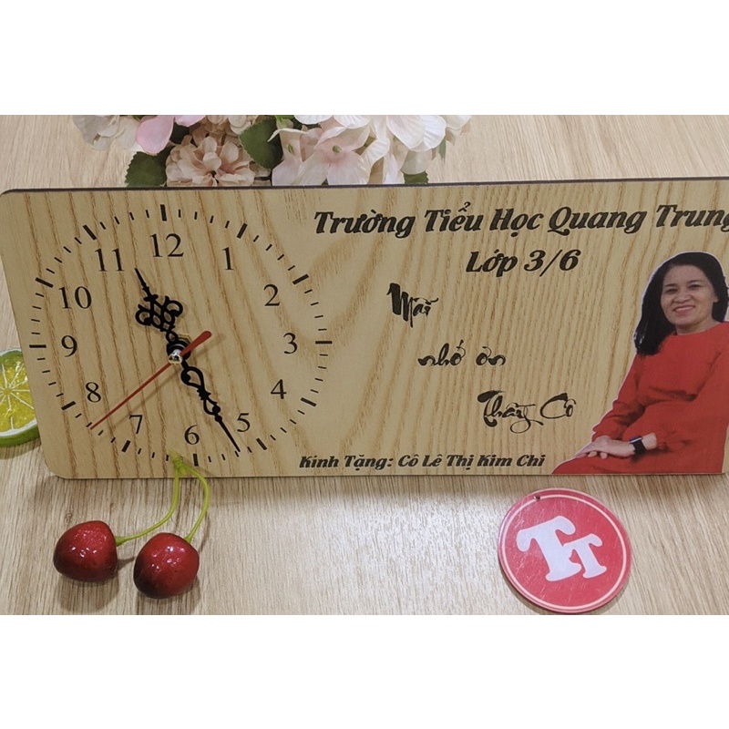ĐỒNG HỒ GỖ KHẮC IN HÌNH THEO YÊU CẦU