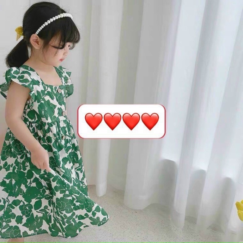 vải thô kiện 100% cotton mềm mát hoa hồng xanh lá