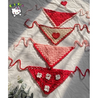 BANDANA khăn đội đầu dễ thương đan len handmade