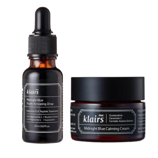 Combo Serum + Kem Dưỡng Phục Hồi Da Klairs Midnight Blue 20ml + 30ml