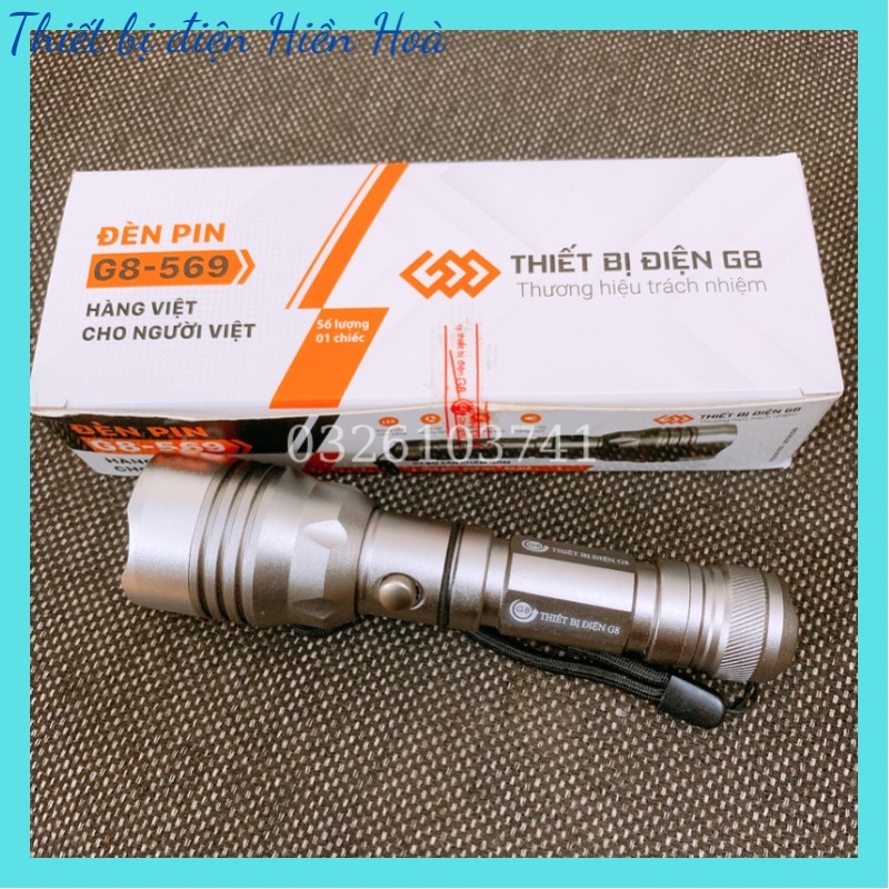 Đèn Pin Led Cao Cấp G8-569 _ đèn pin gọn nhẹ siêu sáng, siêu bền