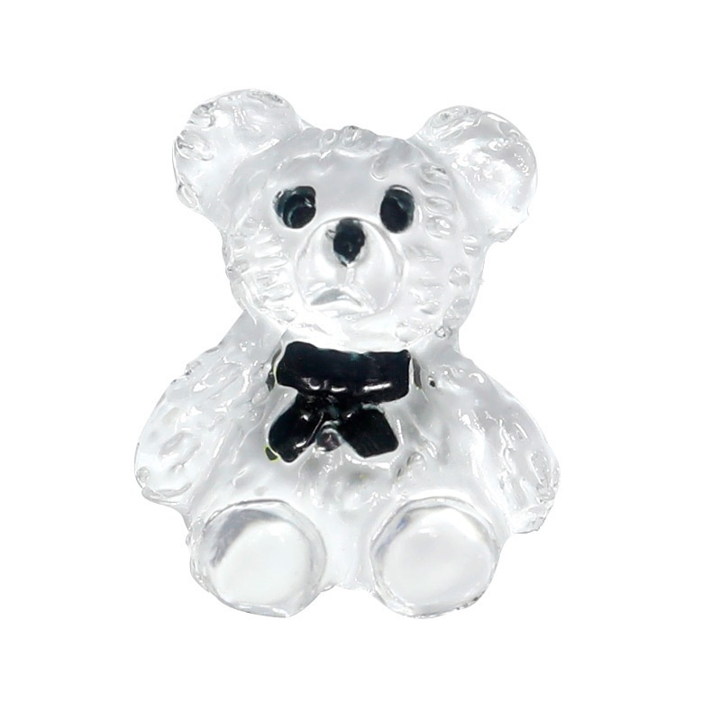 Bộ 5 Phụ Kiện Trang Trí Móng Tay Trong Suốt Hình Gấu Gummy 3D Đáng Yêu
