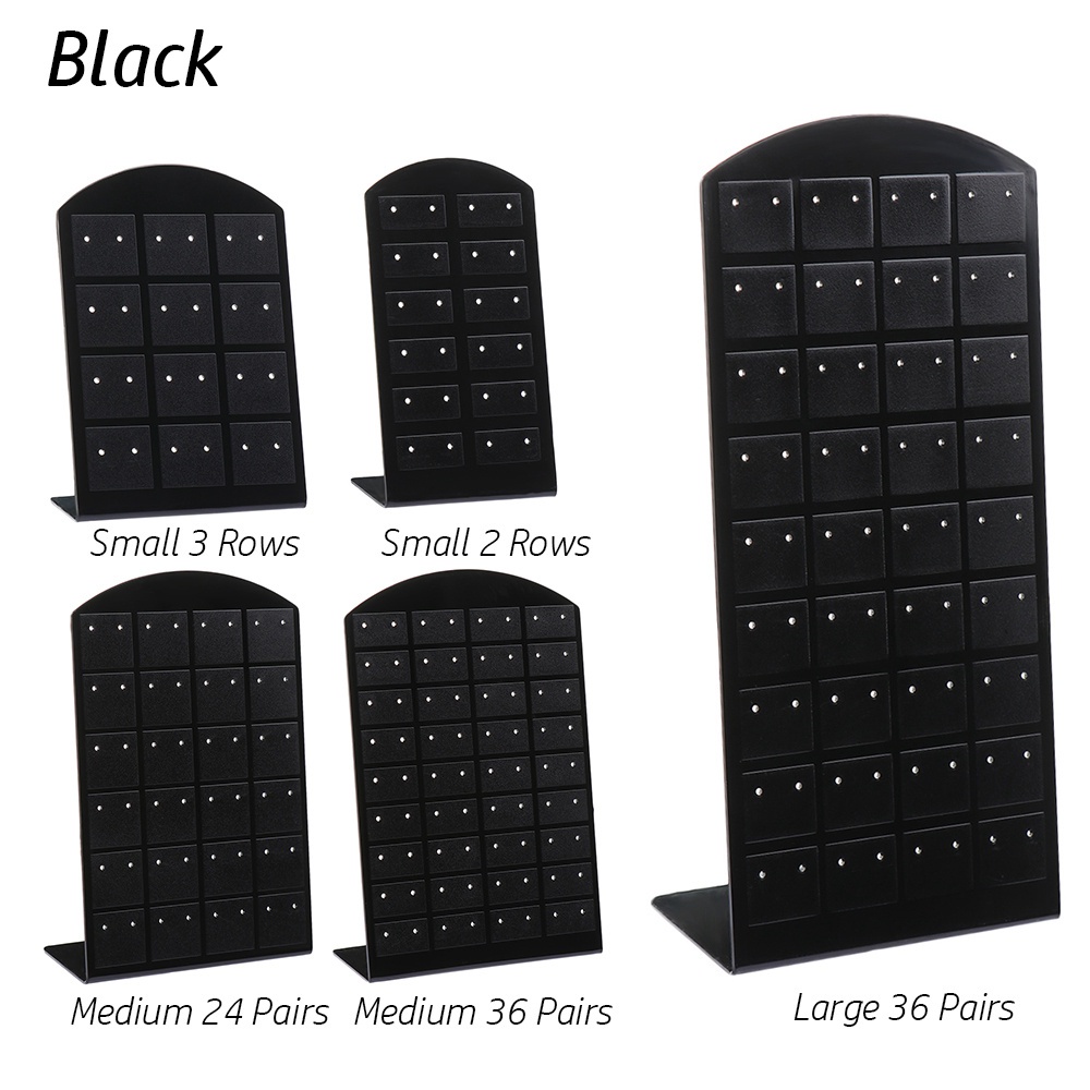 Giá Đỡ Trưng Bày Khuyên Tai/Dây Chuyền Bằng Kim Loại 3 Kích Thước Màu Trắng/Đen