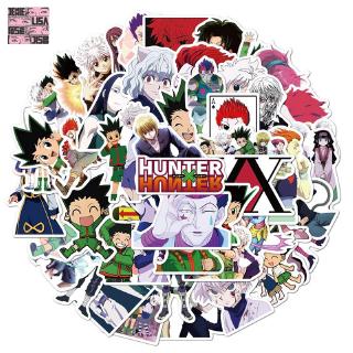 Bộ 50 miếng hình dán Anime hunter x hunter chống thấm nước dùng trang trí laptop