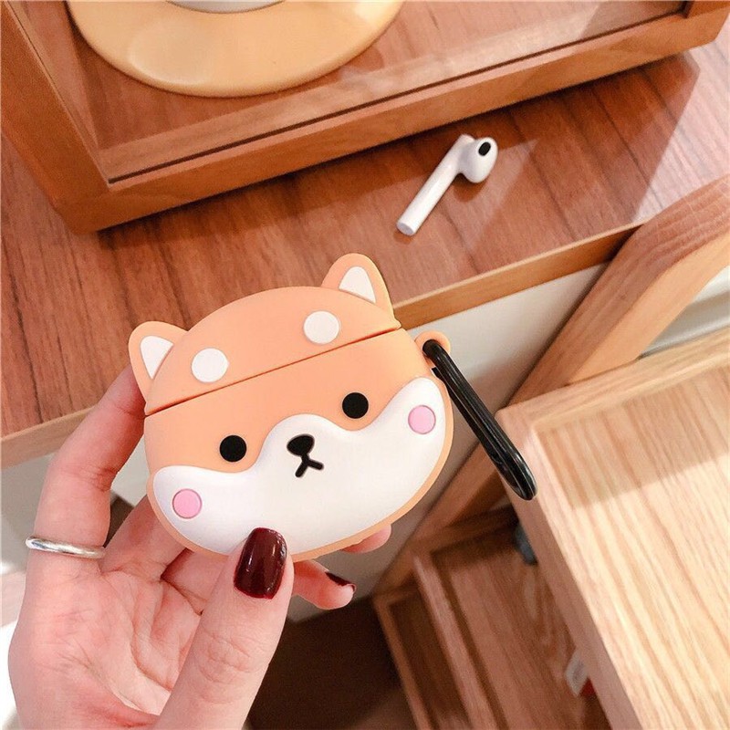 ☘️Tặng kèm móc☘️ Case bao Airpod 1 2 PRO Chó Nice Shiba Inu - Vỏ bọc Cover đựng tai nghe không dây