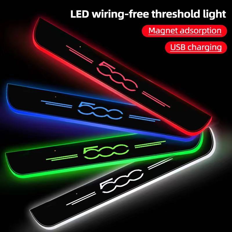 Đèn LED RGB Nhiều Màu 12V Cổng Sạc USB Gắn Cửa Xe Hơi