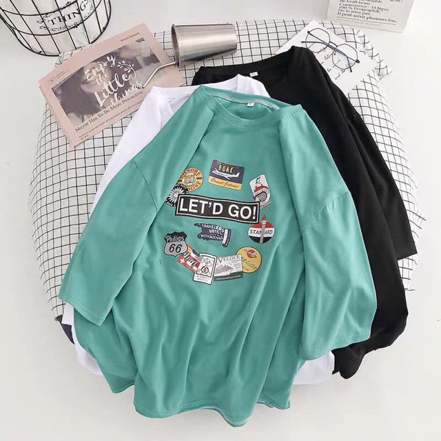 Áo Thun Nam Nữ LET'D GO, Áo Thun Tay Lỡ Form Rộng Unisex Ulzzang -  A19