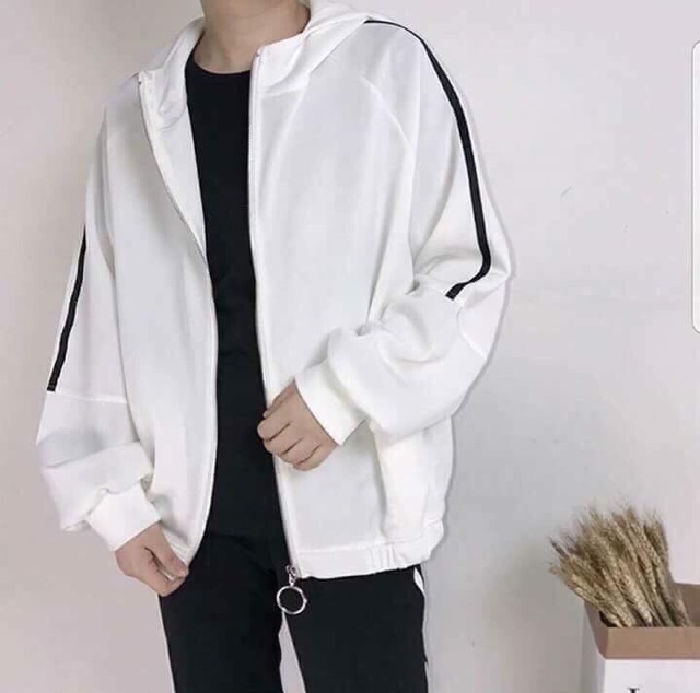 Áo khoác dù nam nữ 1 xọc