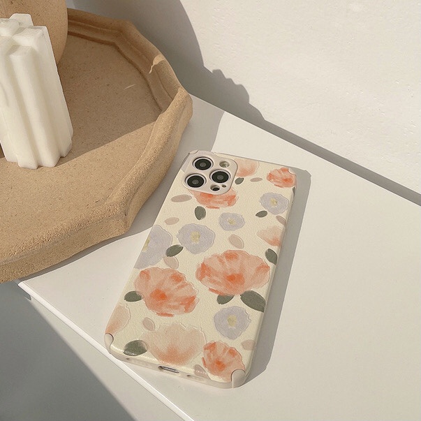 Ốp iphone, ốp điện thoại giả da in hoa viền nổi 7/7 Plus/8/8 Plus/XS Max/11/11 Pro/11 Pro Max/12/12 Pro/12 Pro Max/13