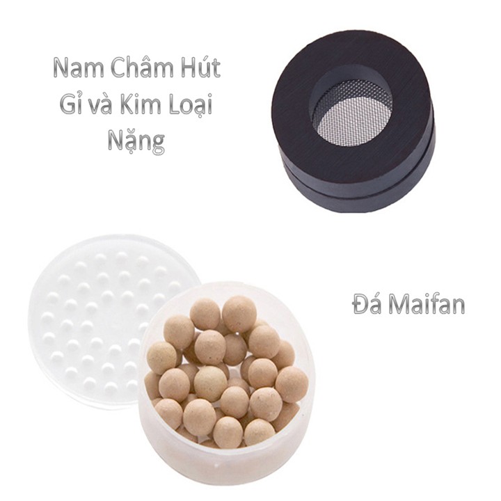 Đầu vòi đá V1 Mafan 3 lớp lọc nước máy có nam châm tại vòi cặn sắt bẩn