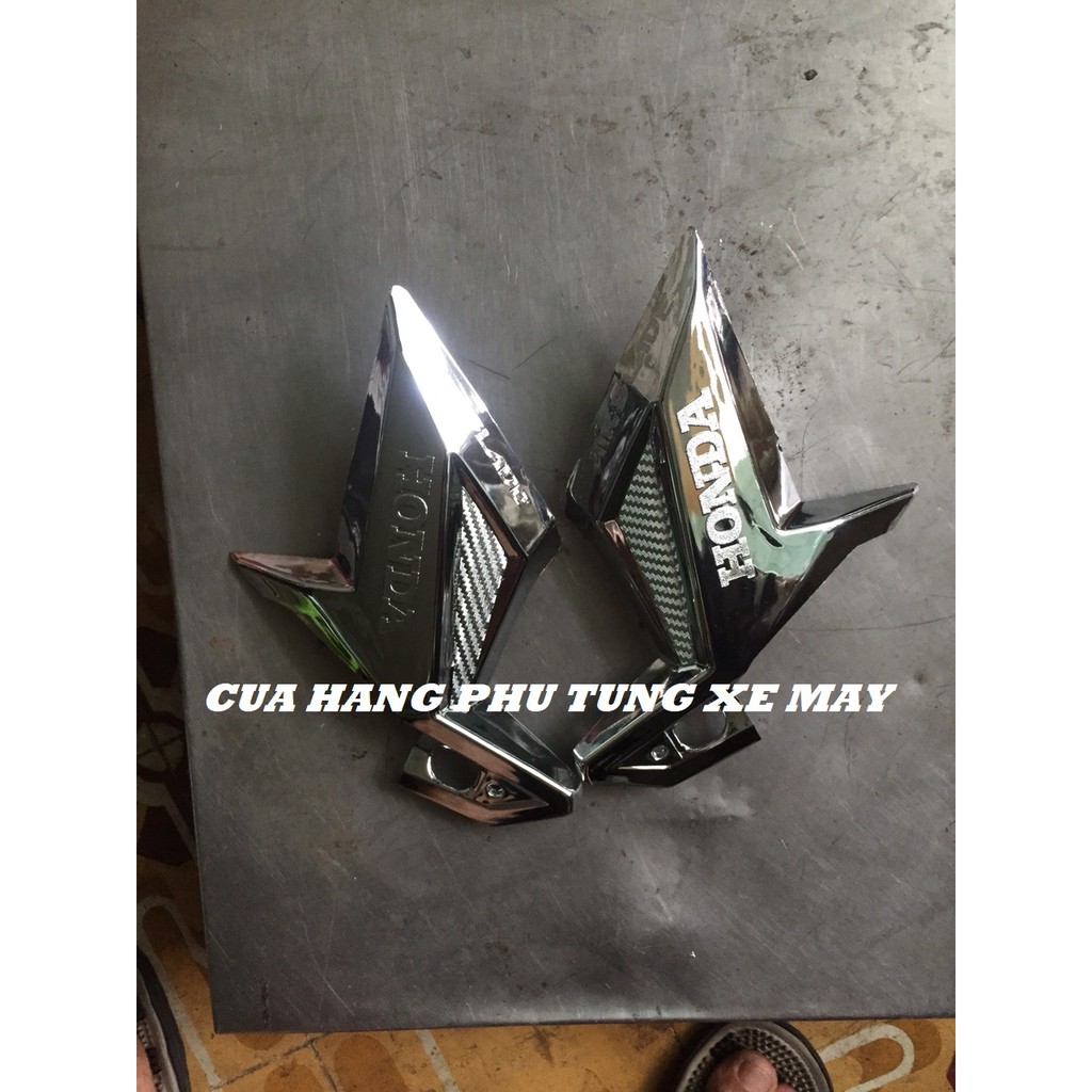 Ốp gác chân sau cho xe Air Blade 2016 - 2019 mạ Crom - 1 cặp