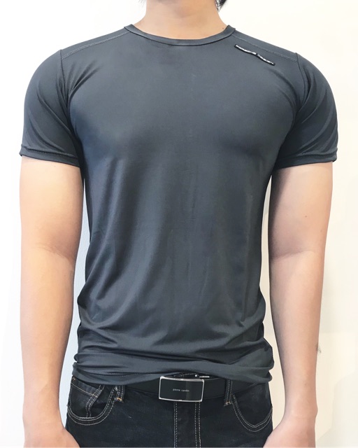 Áo Thun Thể Thao Nam Ôm body Cổ Tròn Tập Gym Thun Cotton Lạnh Co Dãn Thấm Hút Tốt Co Dãn 4 Chiều