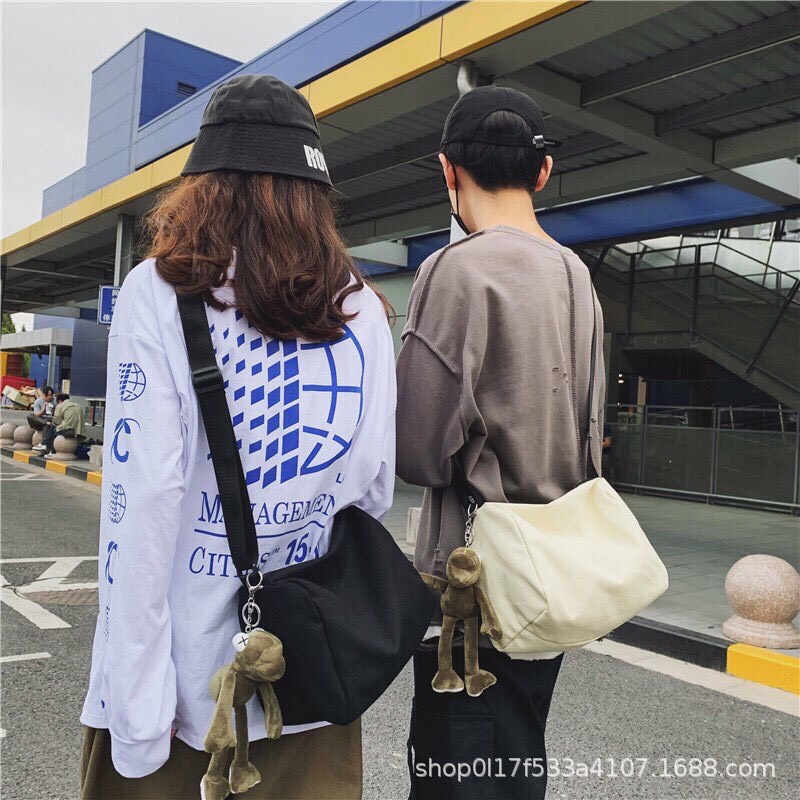 Móc khóa chú ếch chân dài phong cách Hàn Quốc xinh xắn bông đáng yêu