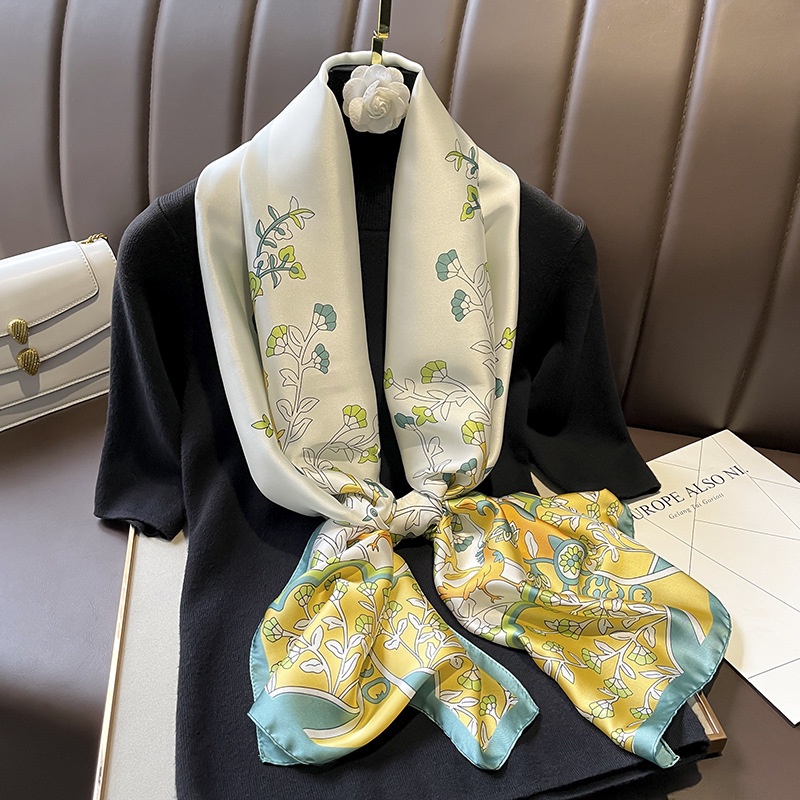 Khăn choàng lụa quàng cổ cho nữ công sở, đi chơi, đi tiệc, sang trọng mềm nhẹ size 165x40cm
