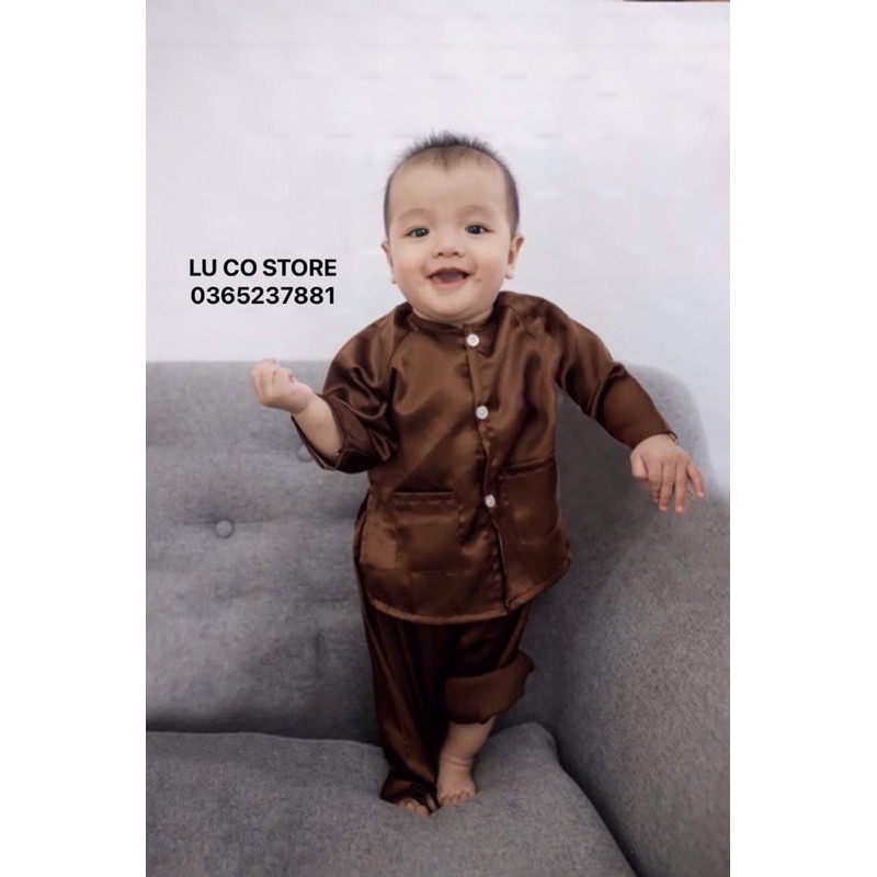 Áo bà ba cho bé trai bé gái  chất lụa siêu mát