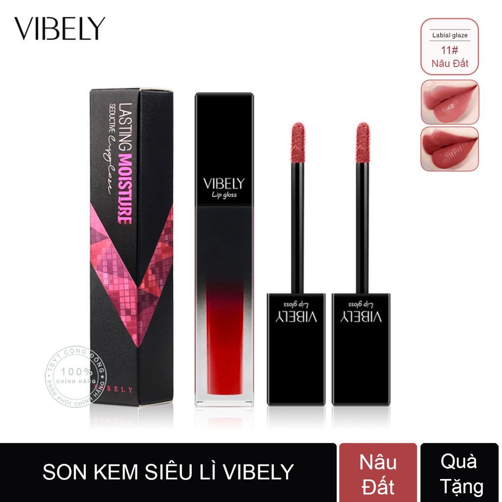 Son kèm siêu lì Vibely Lasting Moisture cao cấp