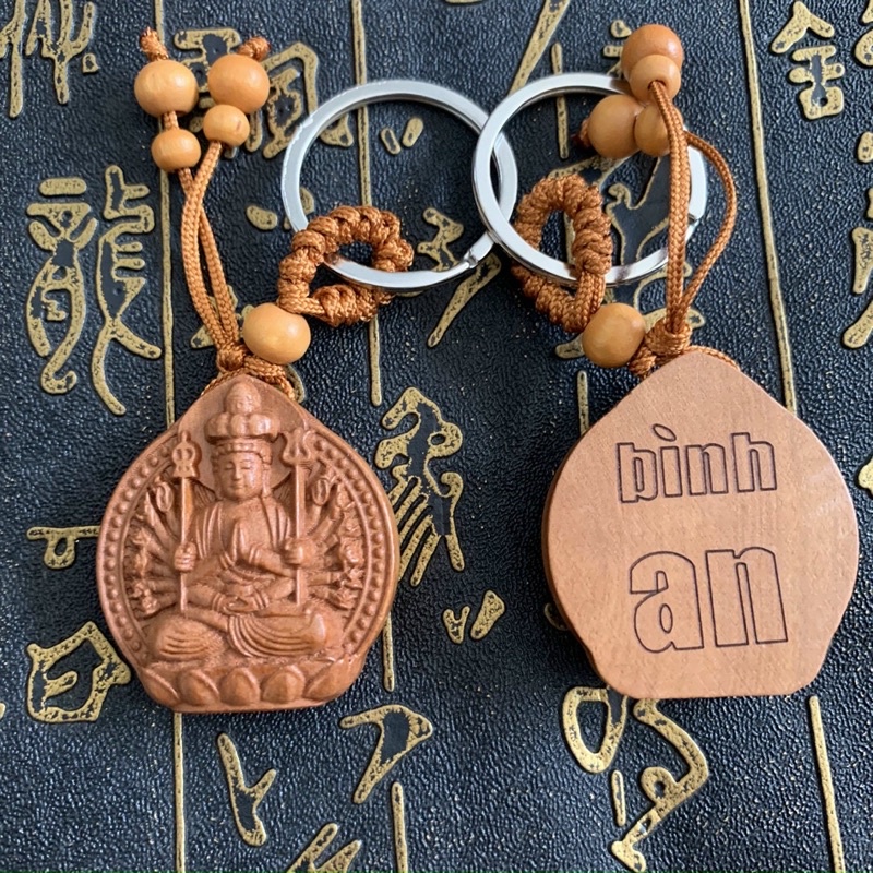 Móc khoá gỗ Bình An 🥰😘🥰
