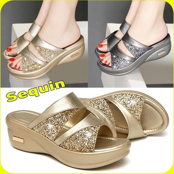 Giày Sandal Đế Xuồng Hở Mũi Thời Trang Cho Nữ