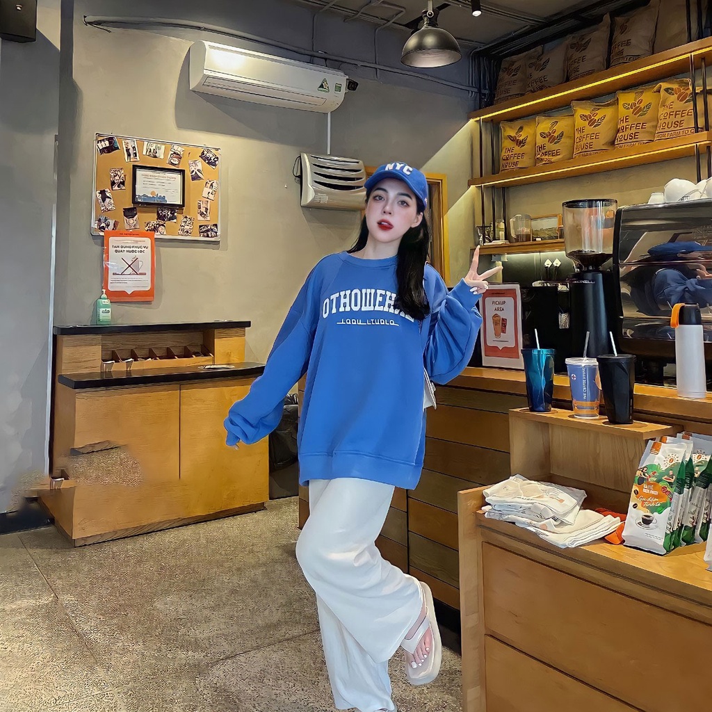 Áo nỉ sweater nữ form rộng dài tay chất nỉ Áo sweater OTTO trending Hàn Quốc - CUTE_ZOO | BigBuy360 - bigbuy360.vn