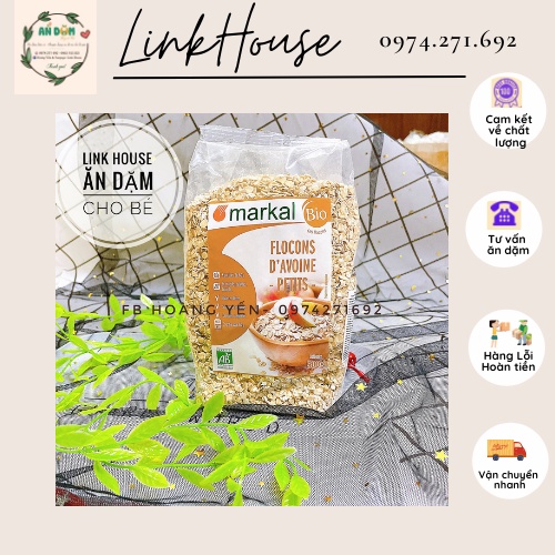 (Tách lẻ) 100g Yến mạch Hữu cơ cán mỏng Markal làm đậu hũ non, nấu cháo cho bé ăn dặm (HSD 2022)