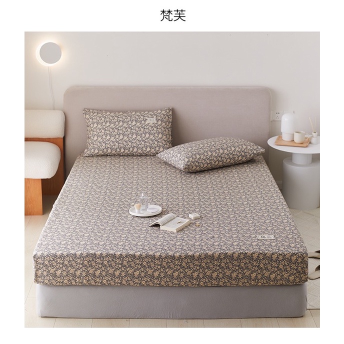 GA GỐI COTTON THÔ -Bộ ga giường và vỏ gối cotton 100%, dày mát đủ size nệm 1m2 1m5 1m6 1m8 2m SUHALISHOP