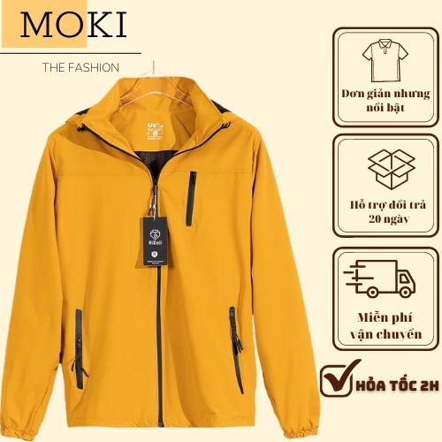Áo KHOÁC GIÓ  2 MẶT Nam Nữ MOKI - ÁO 2 LỚP -CHỐNG NẮNG, CHỐNG NƯỚC, CHỐNG BỤI