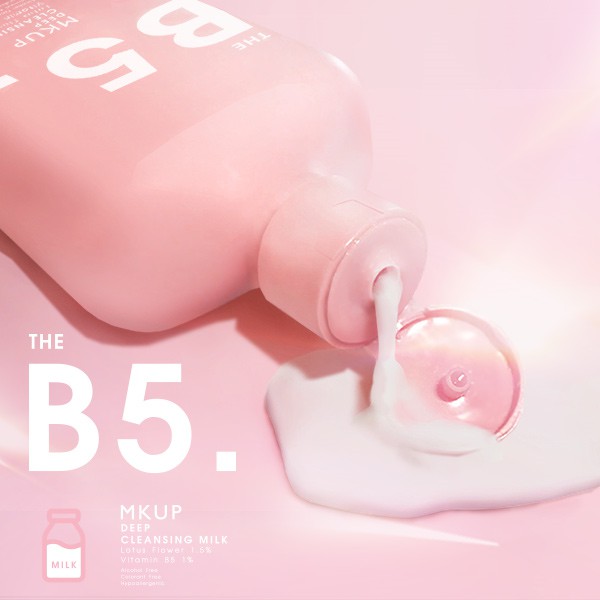 Sữa tẩy trang MKUP làm sạch sâu dịu nhẹ bổ sung Vitamin B5 300ml | BigBuy360 - bigbuy360.vn