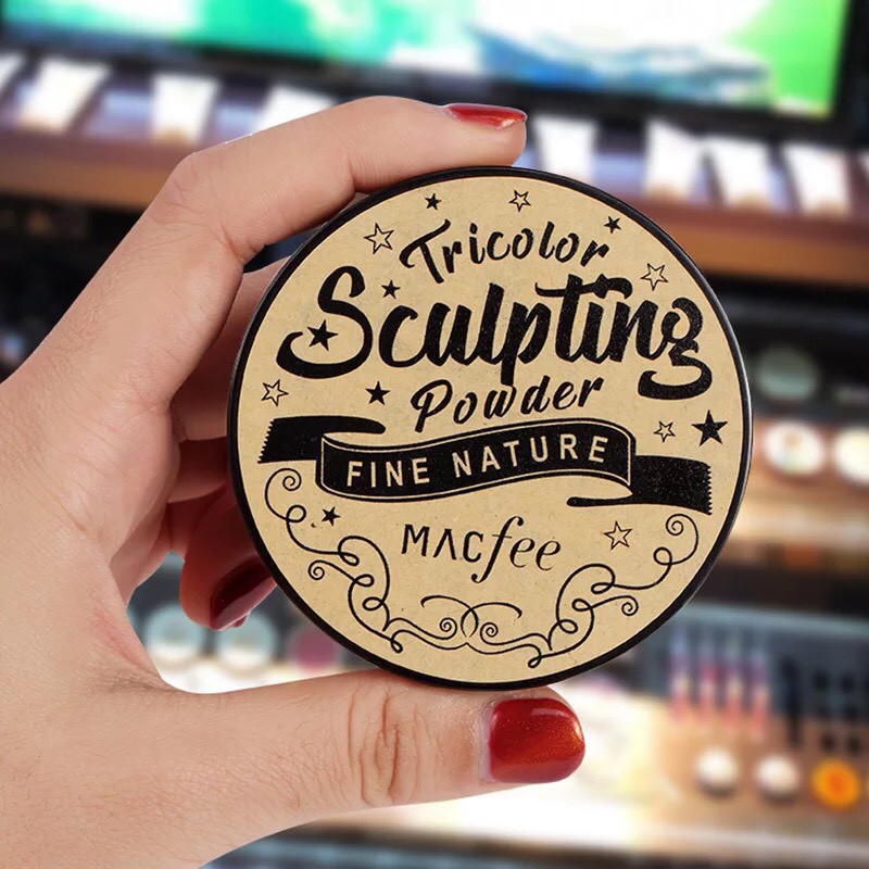 Phấn Tạo khối 3 màu Macfee Tricolor Sculpting Powder hiệu chỉnh gương mặt thon gọn | BigBuy360 - bigbuy360.vn