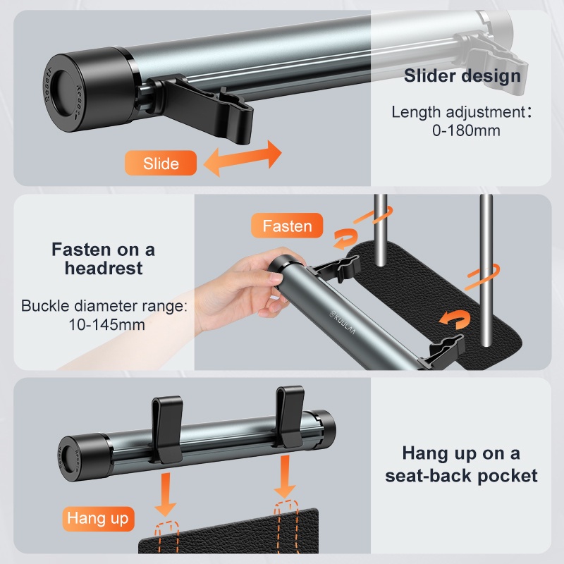 KUULAA Thùng Rác Bằng Hợp Kim Gắn Lưng Ghế Xe Hơi Tiện Dụng