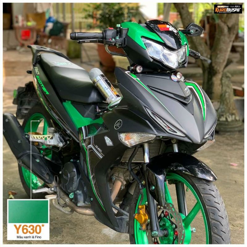 sơn xịt samurai chính hảng Màu Xanh Heneiken. Mã Y630* (Dùng PS124 làm nền)
