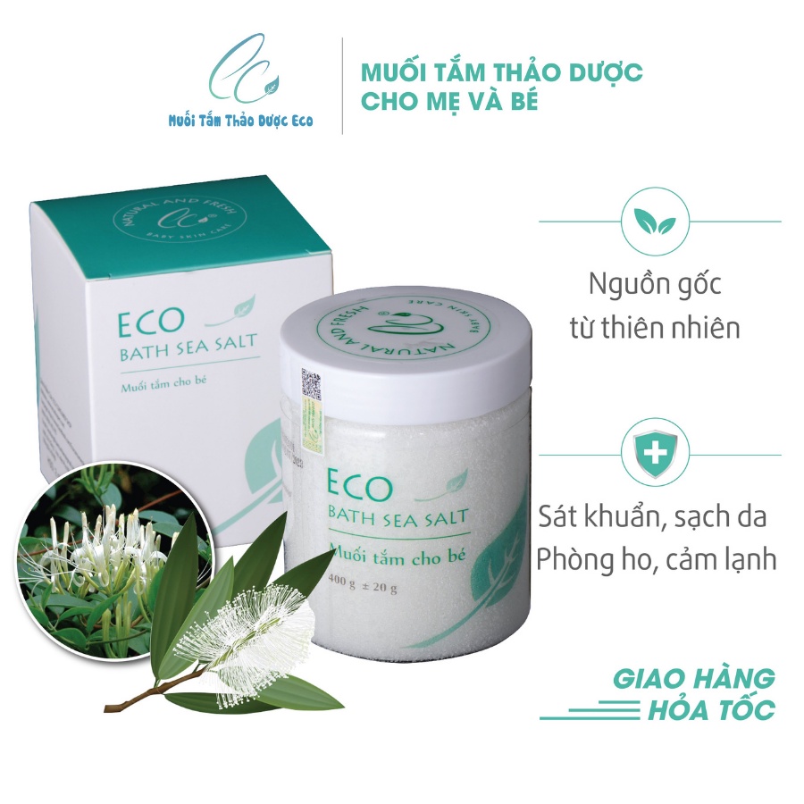 Combo 2 muối tắm bé Eco Sinh Dược 400g