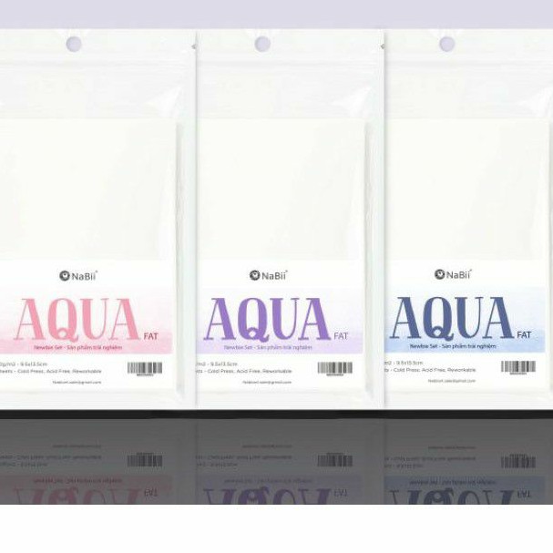 Giấy màu nước Nabii Aqua Fat a6 vỏ pastel - NEWBIE tệp 8 tờ