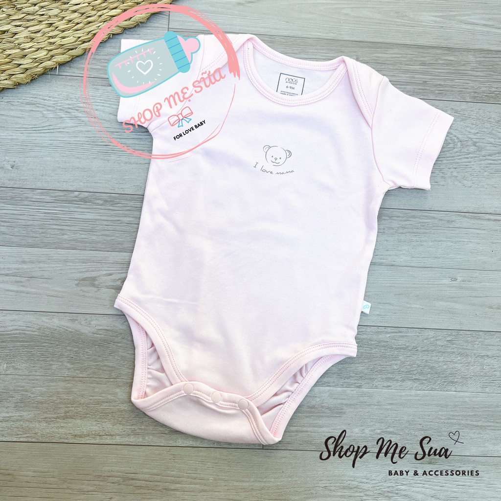 NOUS Body Chip Cộc Tay Nous Cài Lệch - Bodysuit Nous Premium Cho Bé Sơ Sinh Đến 3-6 Tháng