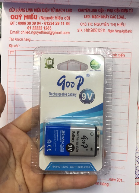 Pin sạc 9v 300mA Goop