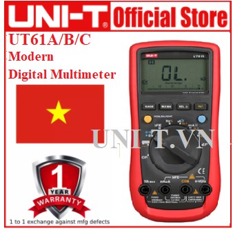 UT61A/61B/61C đồng hồ vạn năng điện tử tự động Uni-T hàng chính hãng (BH 12 tháng)